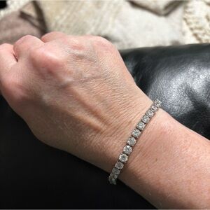 PAJ 925 Silver Tennis Bracelet with brilliant zirconia crystal new 7 inch